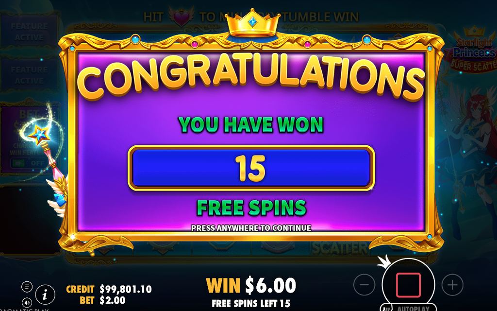 Free Spins i gång med Scatter-symboler på rutnätet